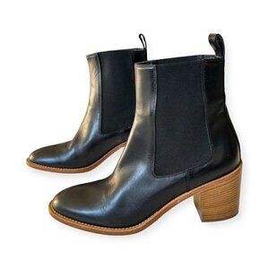 Jenni Kayne Frankie Black Chelsea Heeled Booties, Size 41, Never worn